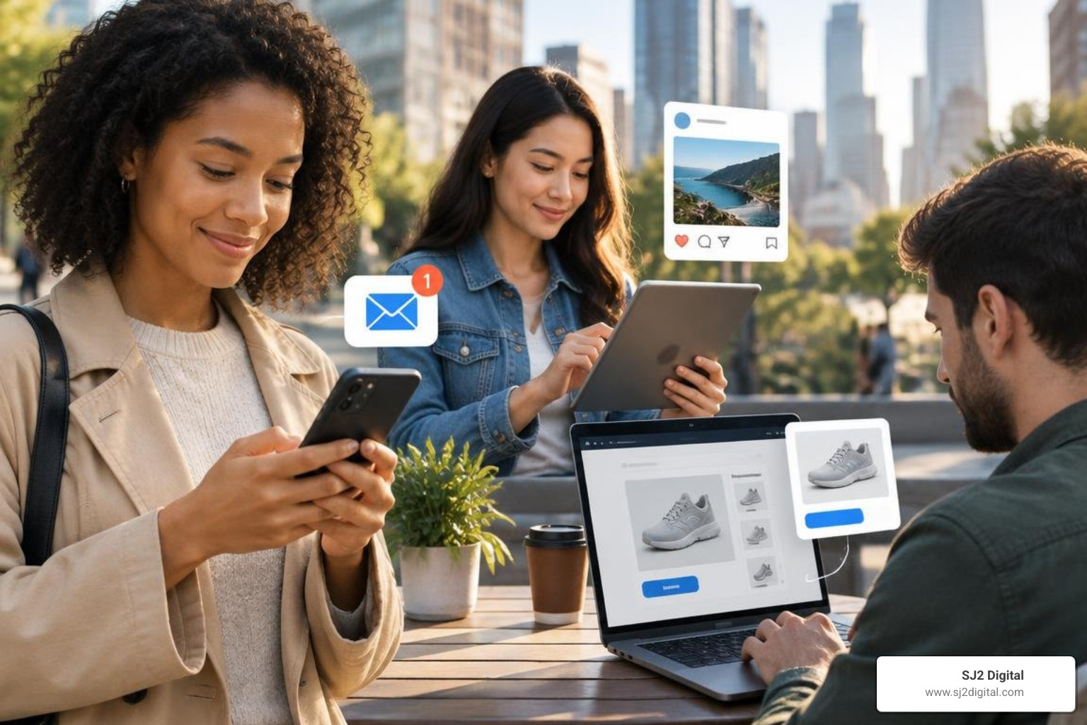 Omnichannel customer journey across email, SMS, and paid retargeting