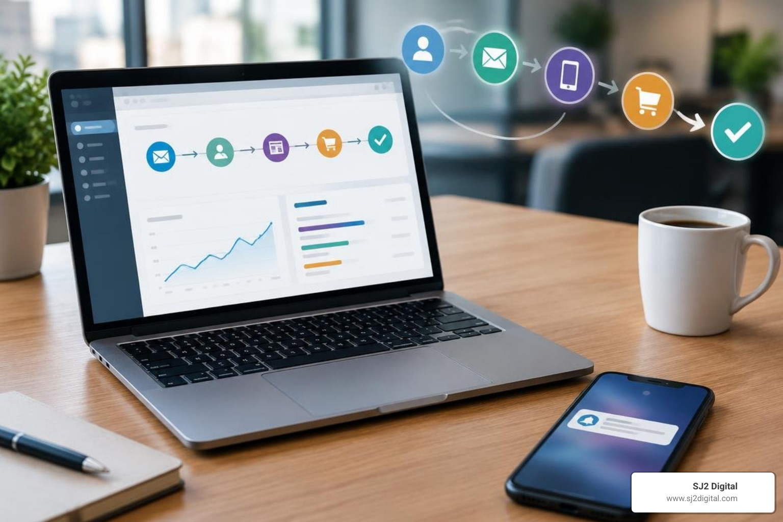 Automated lead nurturing workflow triggered by customer intent