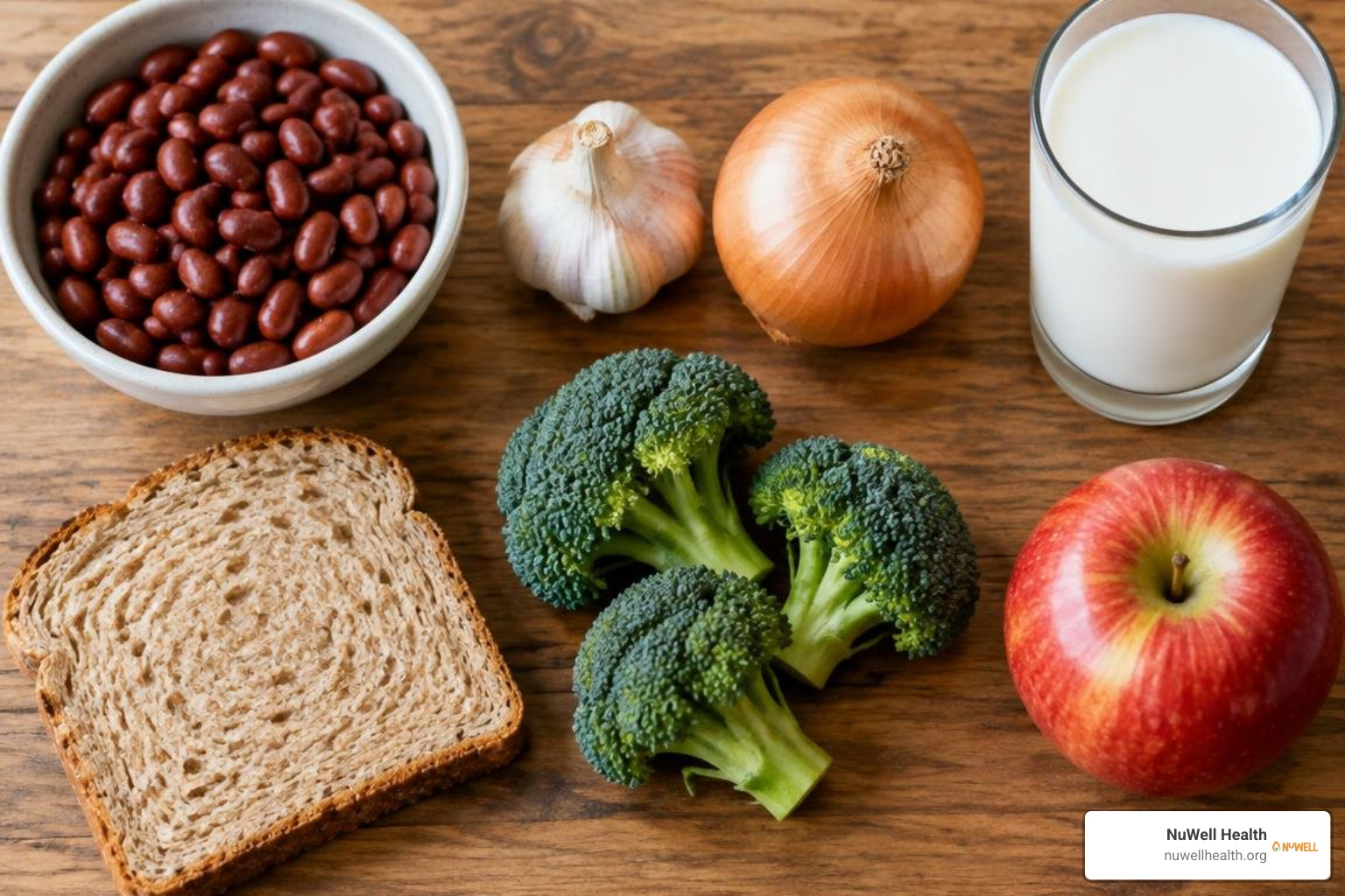 Common high-FODMAP foods and dietary gas triggers