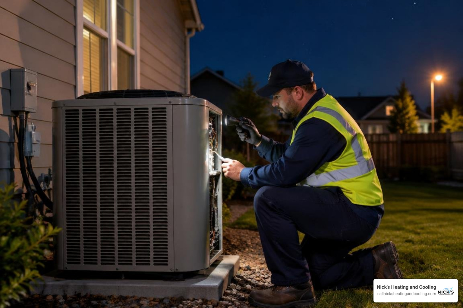 HVAC technician testing capacitor HVAC technician testing capacitor