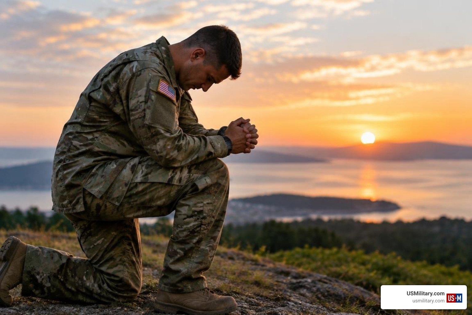 Special operator in quiet prayer Special operator in quiet prayer