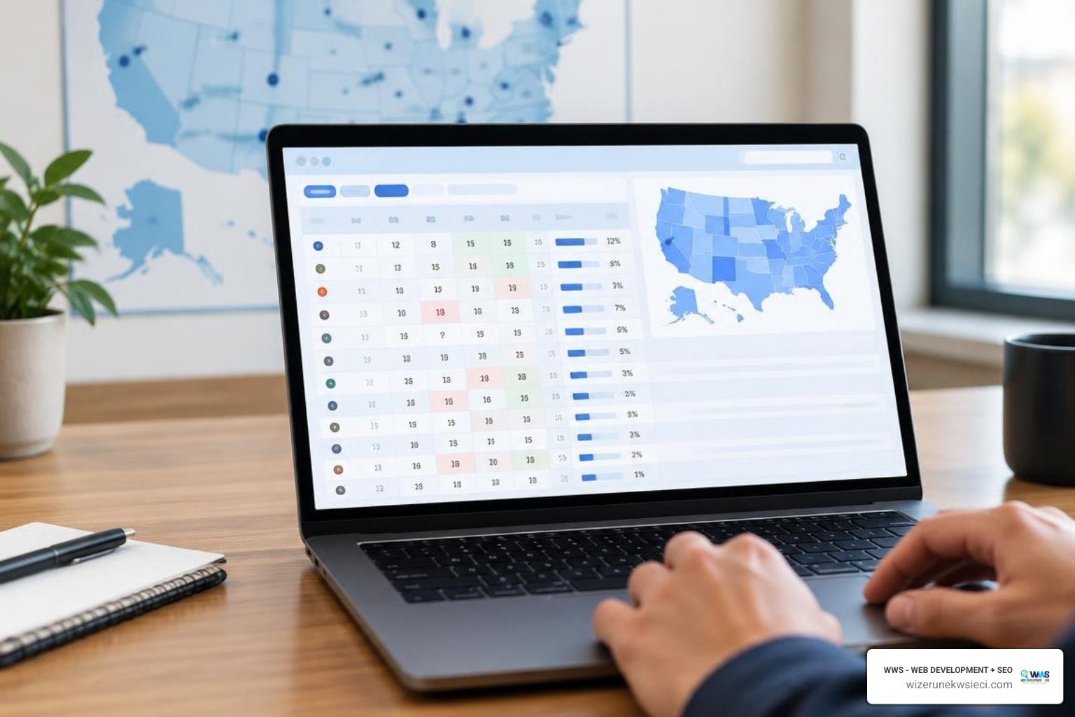 Competitor rank tracking matrix showing keyword share and SERP positions