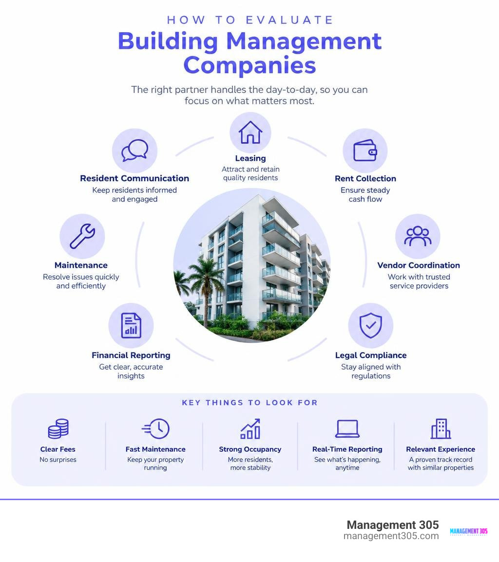 Infographic showing how to evaluate building management companies infographic Infographic showing how to evaluate building management companies infographic