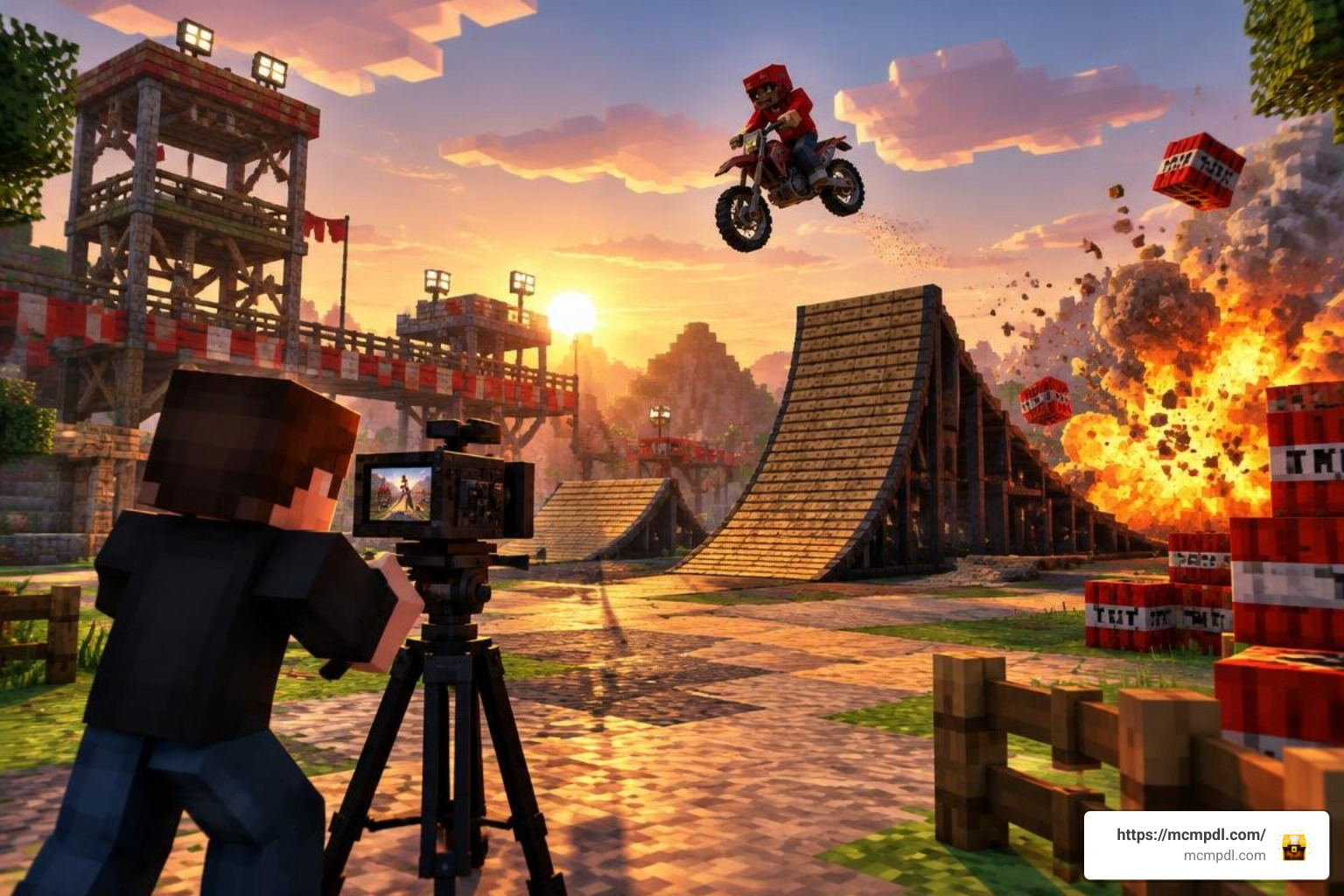 Action Movie Maker stunt school and camera setup