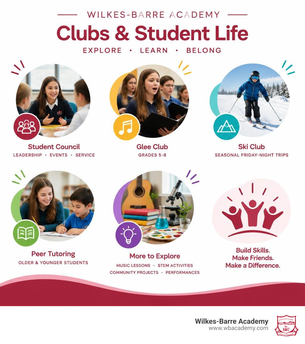 Wilkes-Barre Academy club options infographic infographic