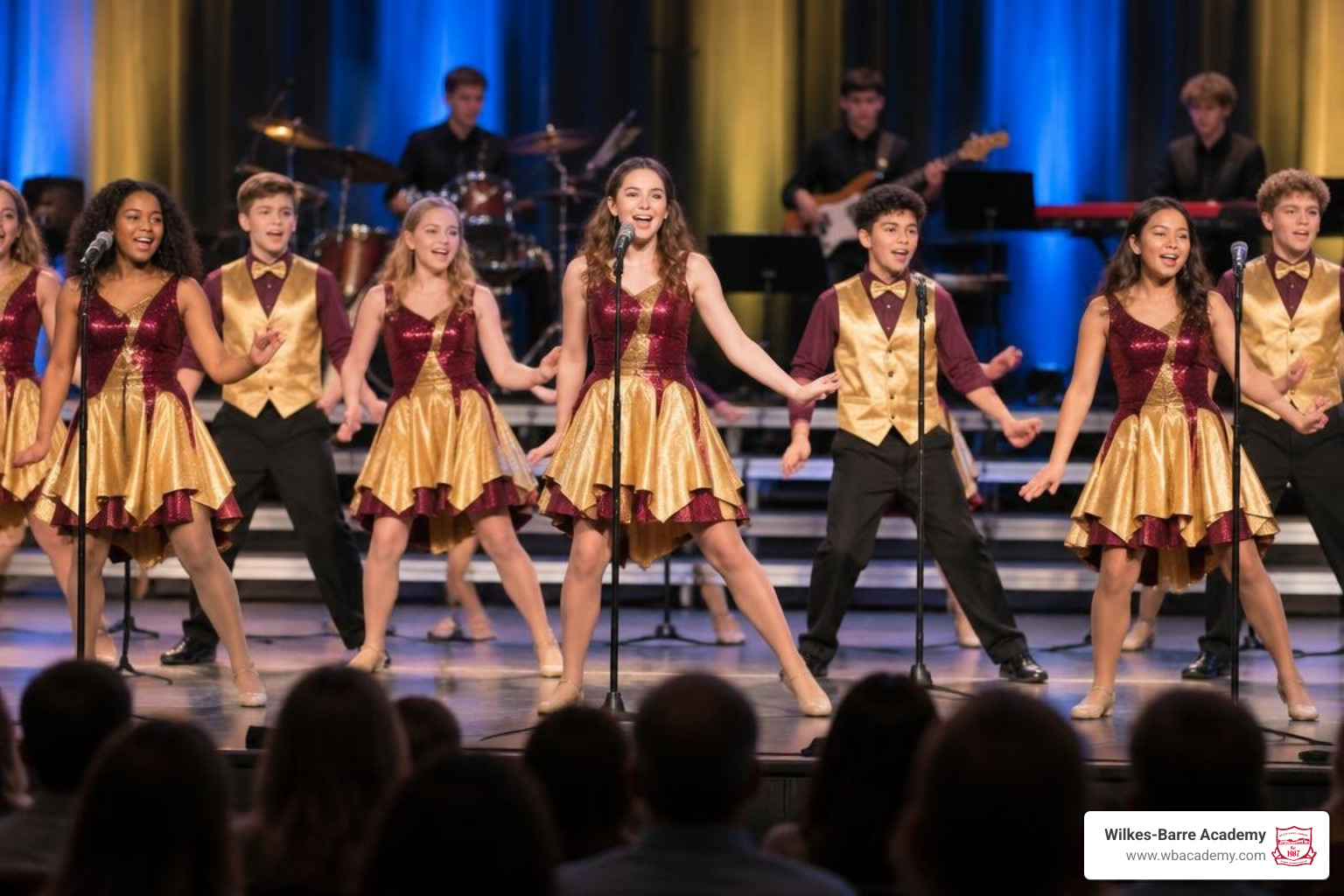 Wilkes-Barre Academy Glee Club performing on stage