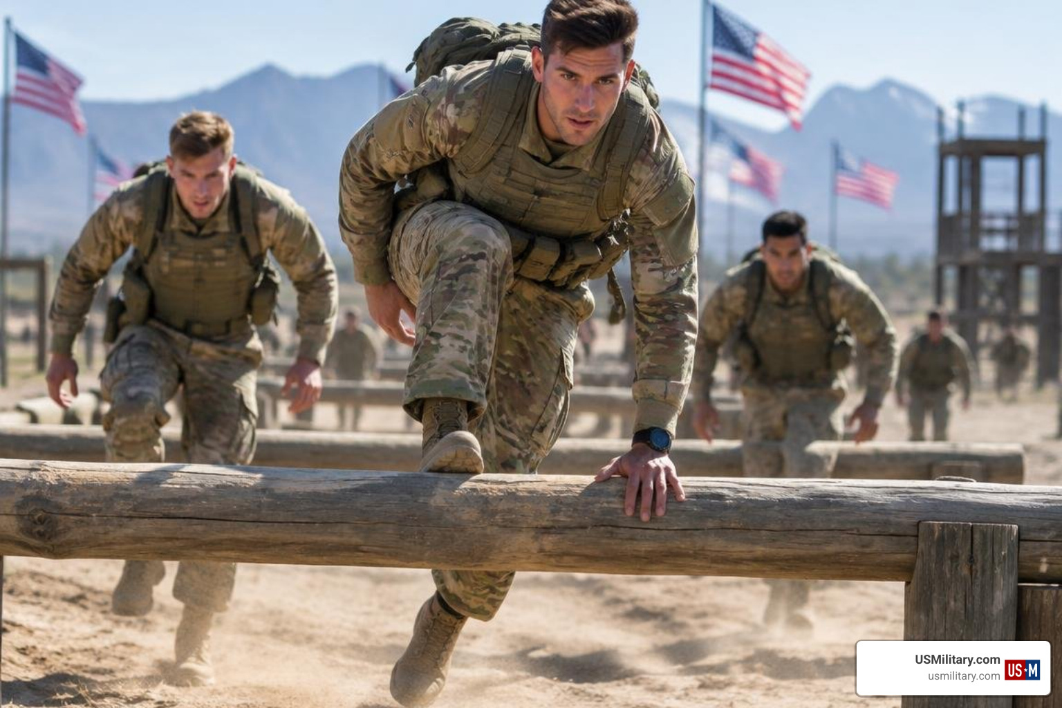 Special operations candidates during physical selection