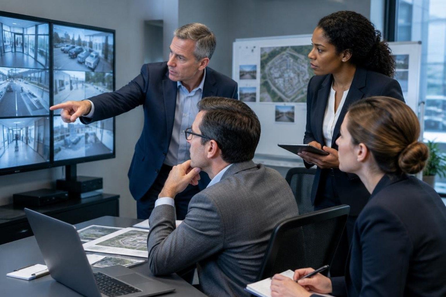 Executive leadership conducting a comprehensive security assessment Executive leadership conducting a comprehensive security assessment