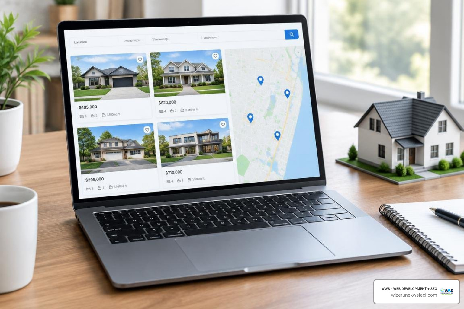 real estate website technical architecture showing secure IDX and database connections