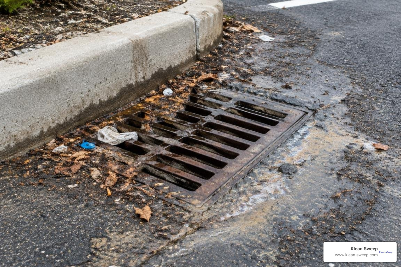 sediment chemical residue and urban debris gathering around a commercial storm drain inlet sediment chemical residue and urban debris gathering around a commercial storm drain inlet