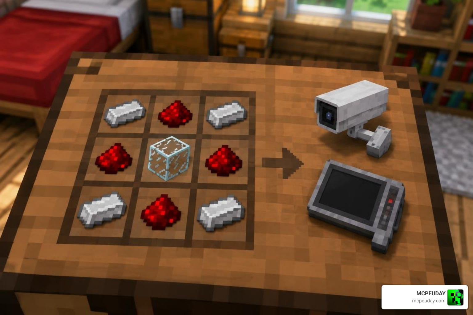 Crafting recipes for security cameras and monitor screens Crafting recipes for security cameras and monitor screens