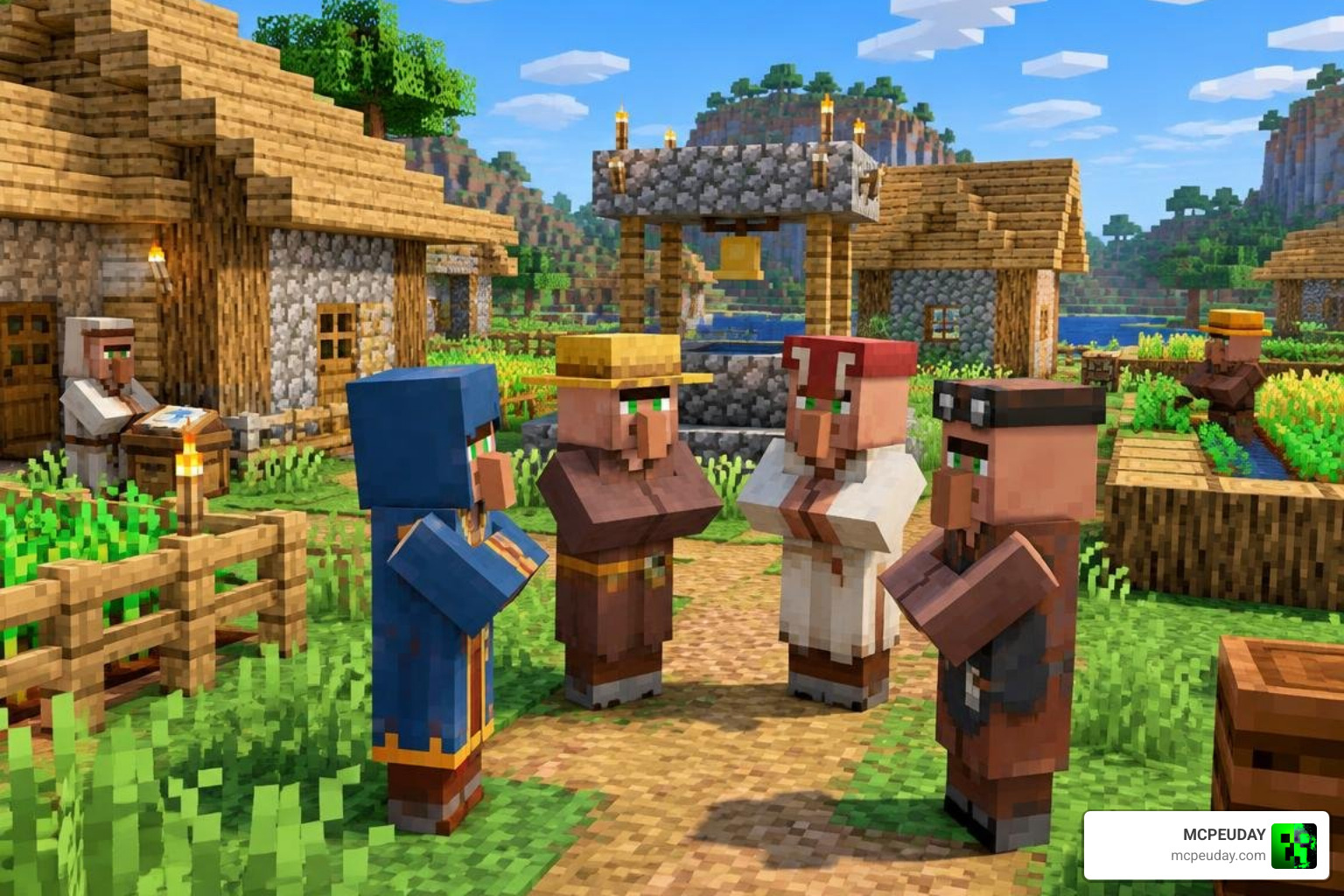 Talking villagers in custom survival settlements Talking villagers in custom survival settlements