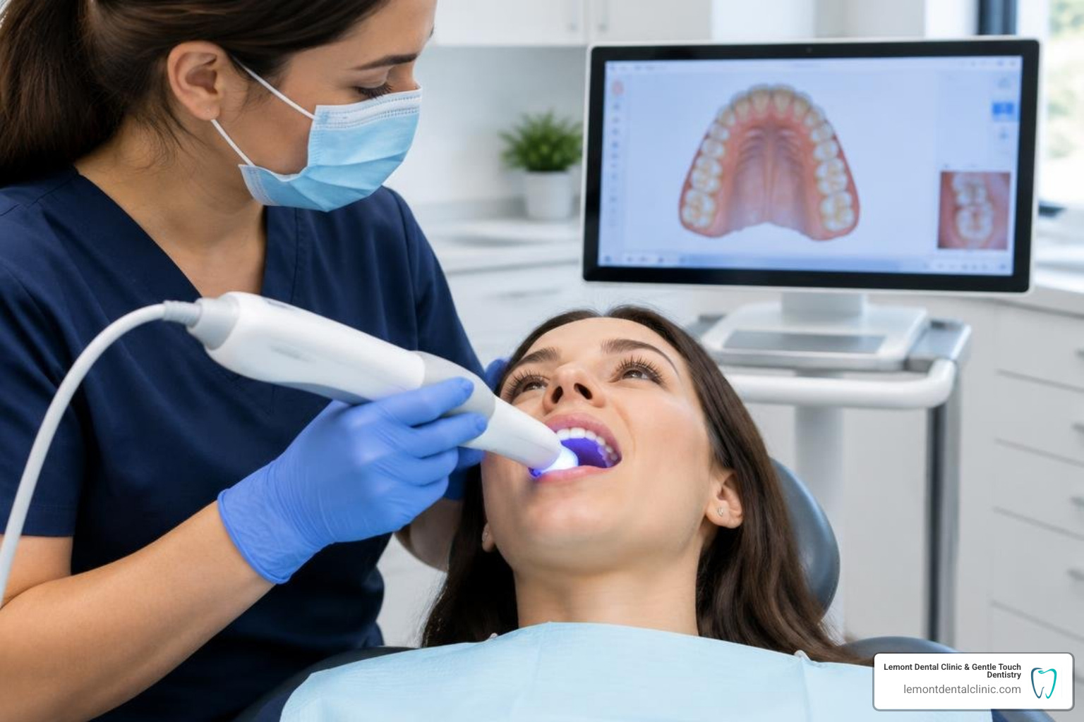intraoral digital scanner capturing dental arch