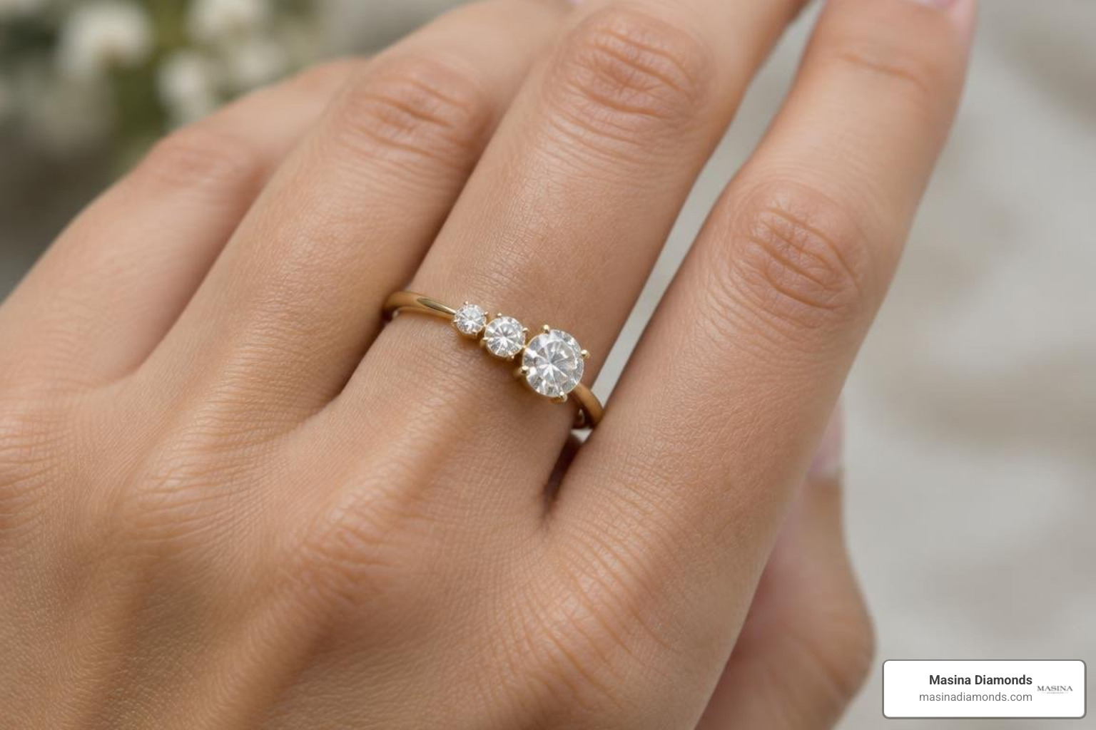 comparing 5pt, 10pt, and 25pt diamonds on a ring band comparing 5pt, 10pt, and 25pt diamonds on a ring band