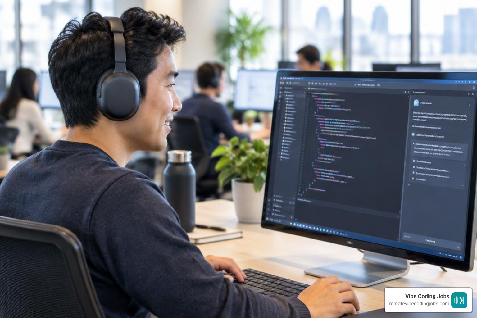 Modern Swift developer using AI coding assistants alongside Xcode