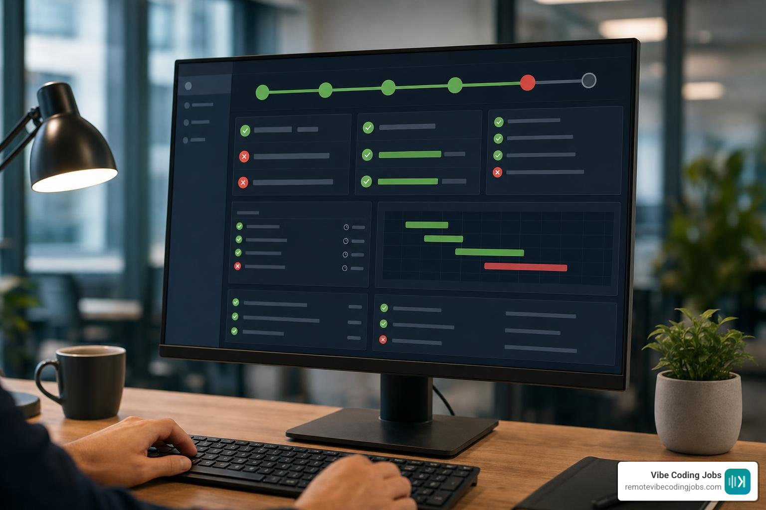 Automated testing pipeline dashboard in a modern CI/CD interface Automated testing pipeline dashboard in a modern CI/CD interface