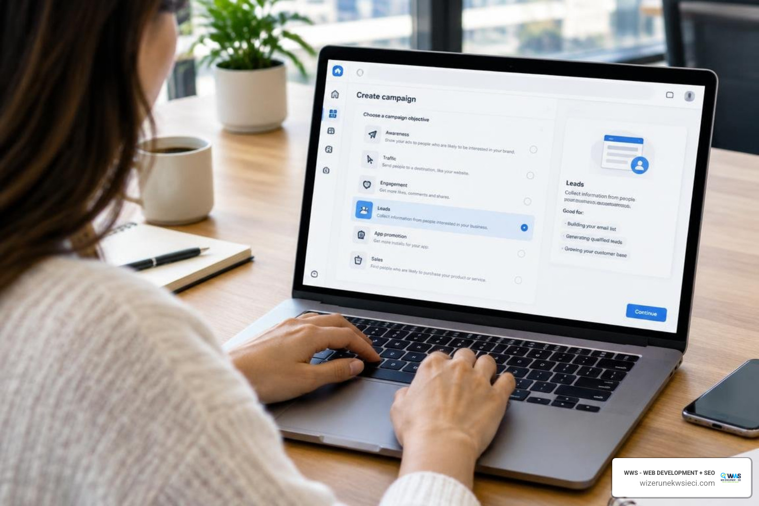 Meta Ads Manager lead campaign creation interface