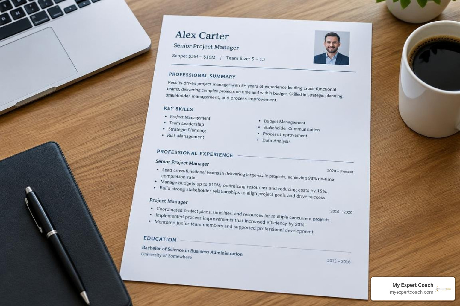 modern executive resume header and scope line layout modern executive resume header and scope line layout