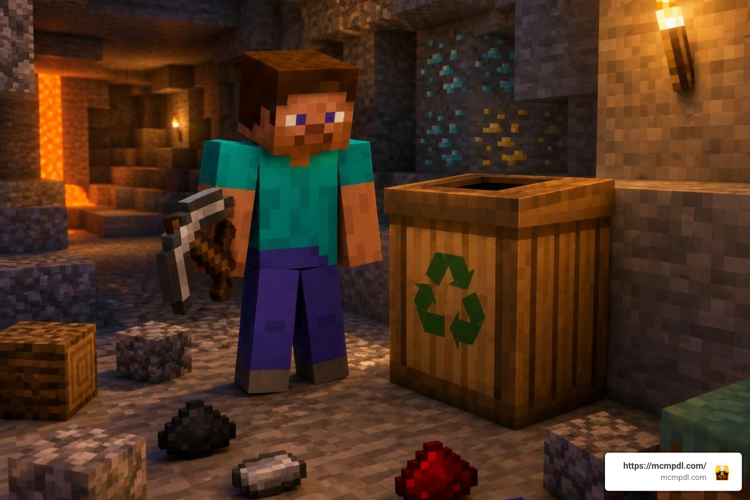 Minecraft Bedrock trash recycling addon Minecraft Bedrock trash recycling addon