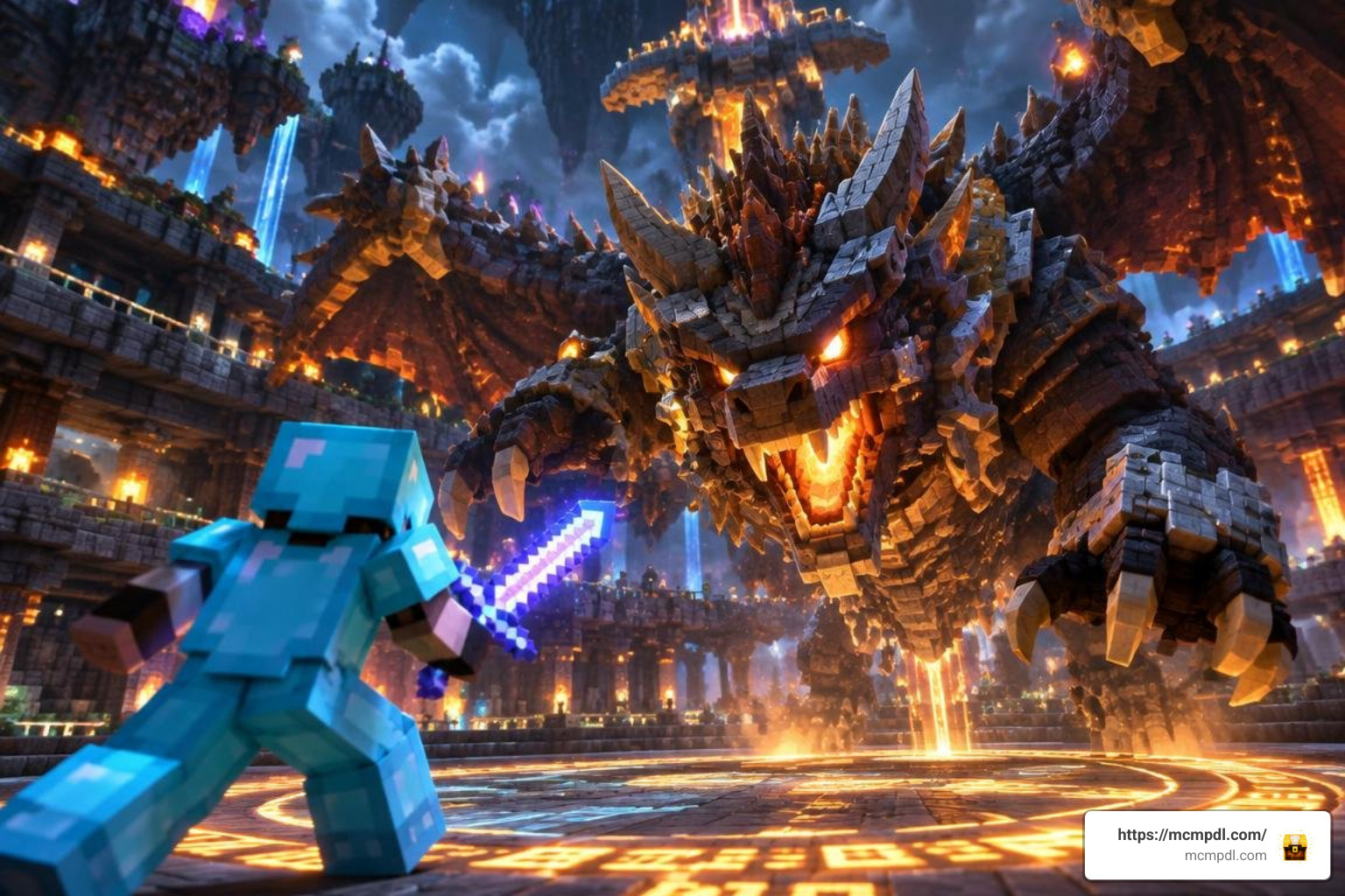Adaptive arena structure and tier 3 boss fight in Minecraft Bedrock Adaptive arena structure and tier 3 boss fight in Minecraft Bedrock