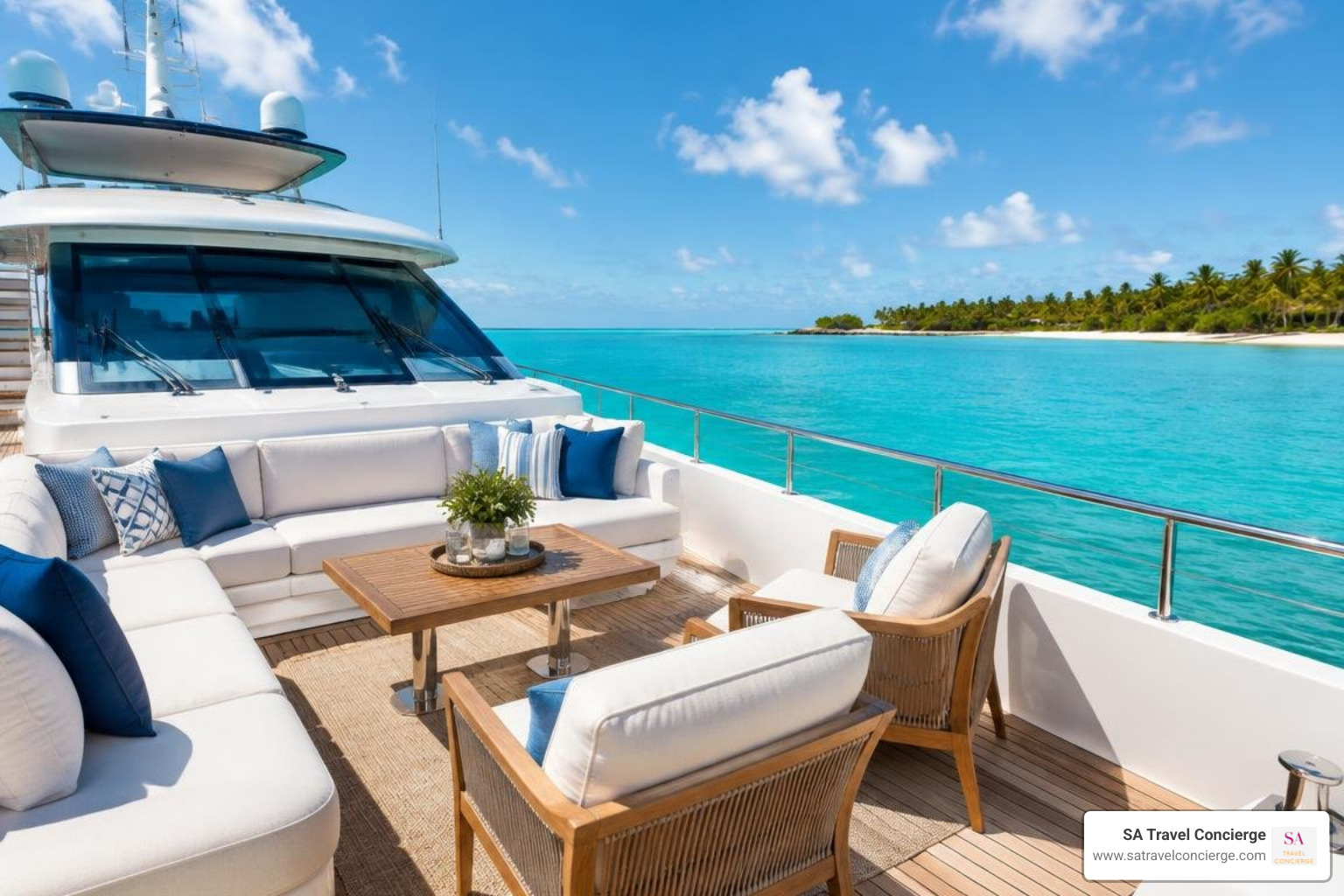 Luxury yacht charter arranged for an exclusive private excursion