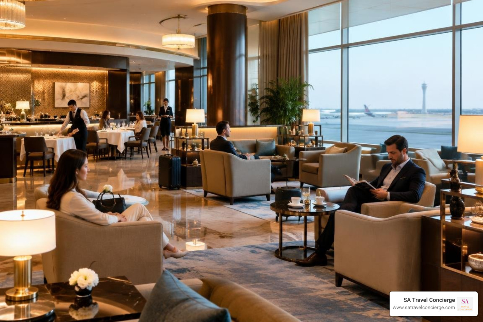 Emirates First Class lounge and premium check in experience