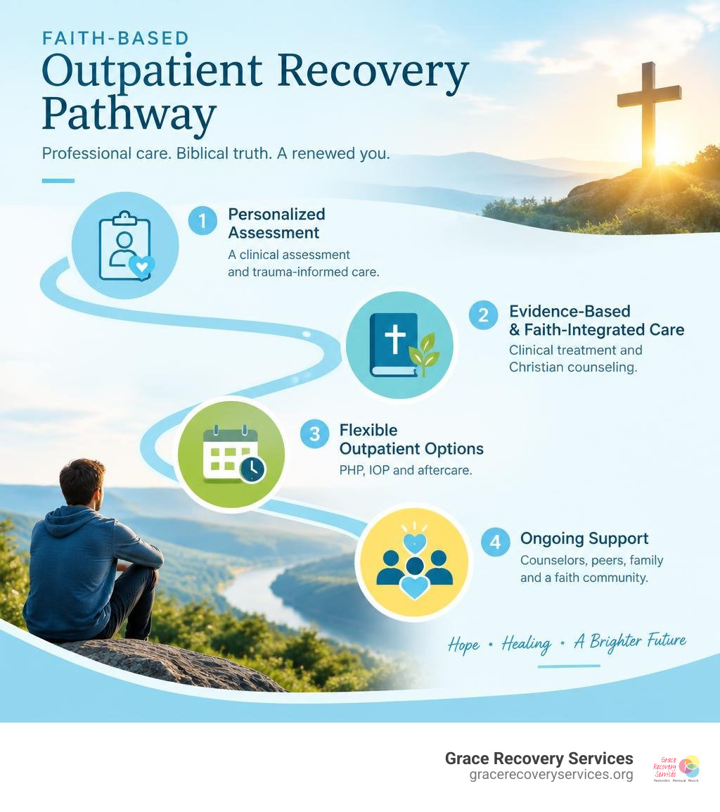 faith-based outpatient recovery pathway infographic infographic