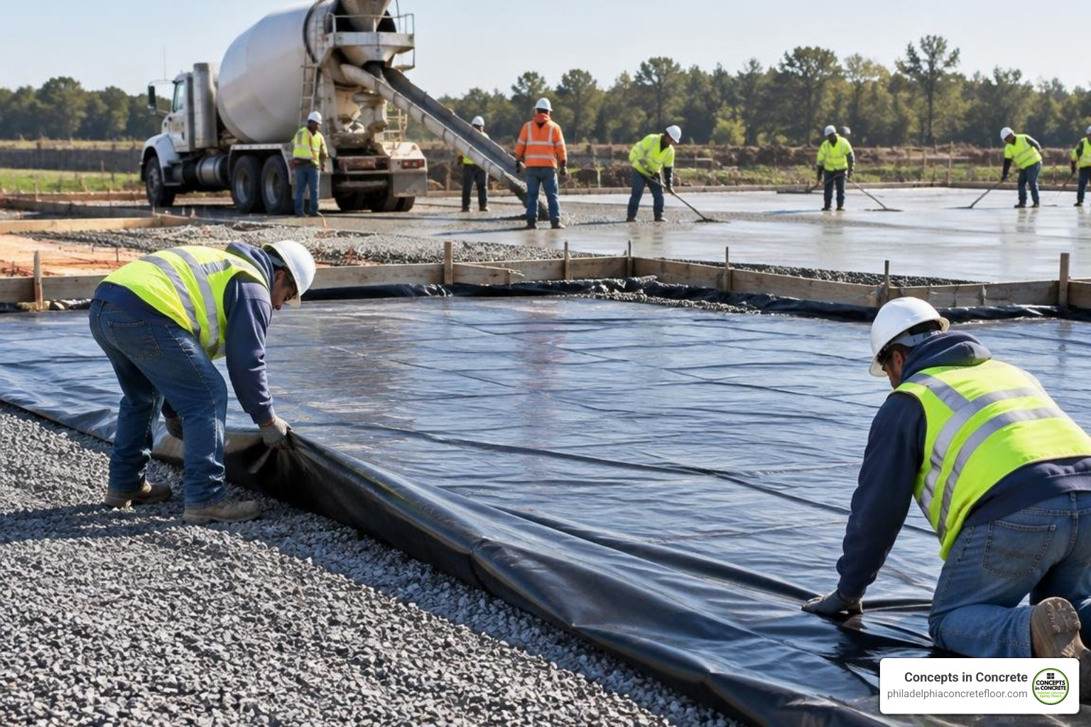 subgrade gravel compaction and vapor barrier installation subgrade gravel compaction and vapor barrier installation