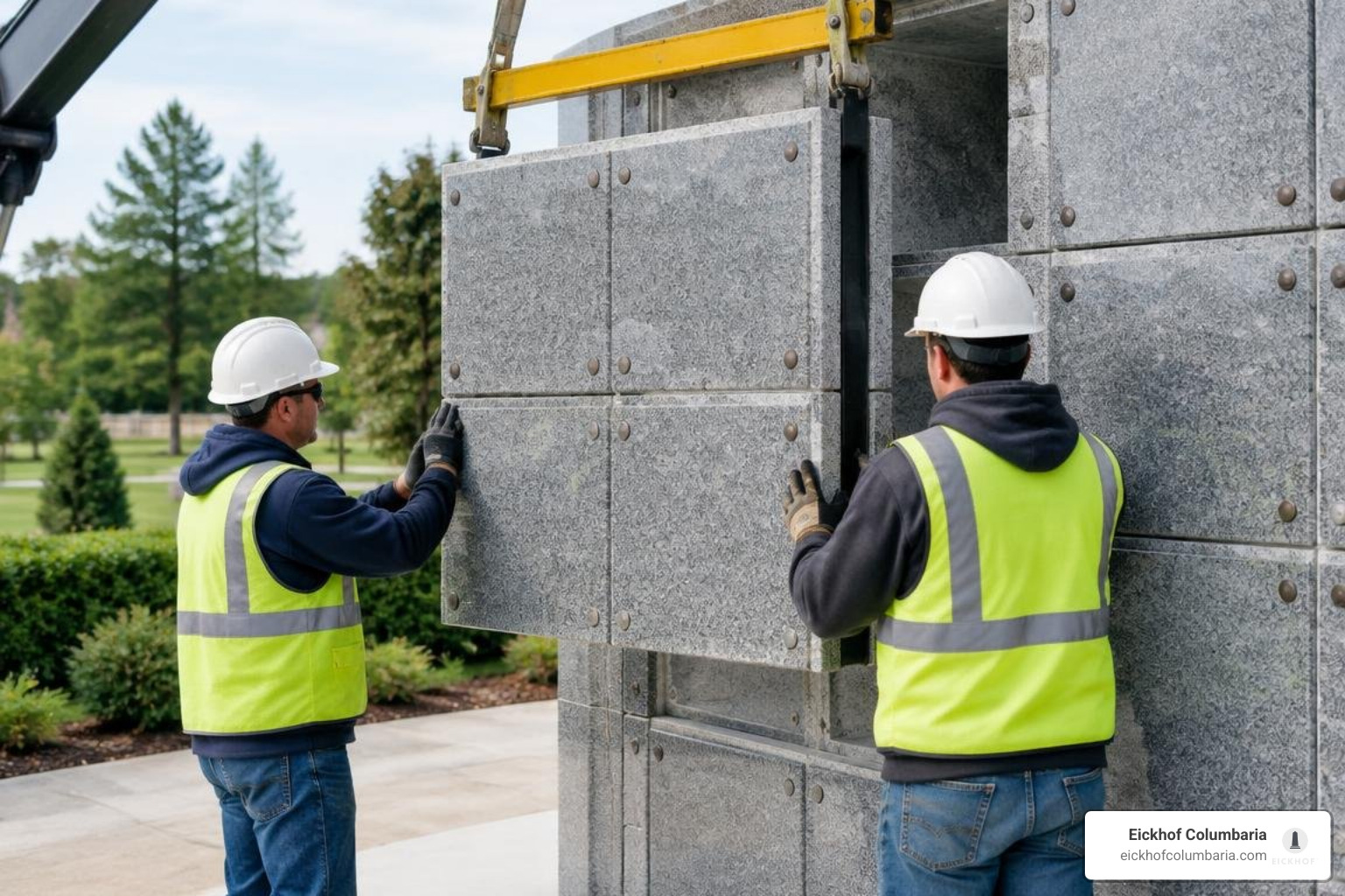 pre-assembled granite wall burial niche installation pre-assembled granite wall burial niche installation
