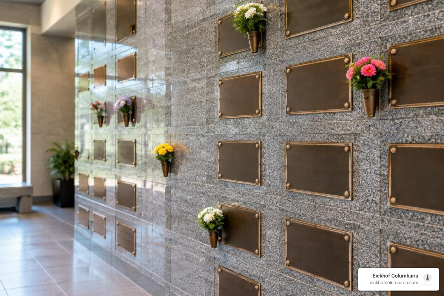 granite niche wall with bronze memorial plaques granite niche wall with bronze memorial plaques