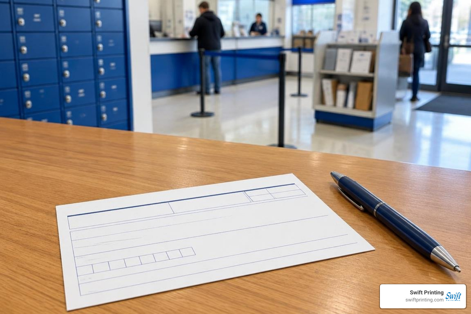 completed USPS Form 8076 authorization card completed USPS Form 8076 authorization card