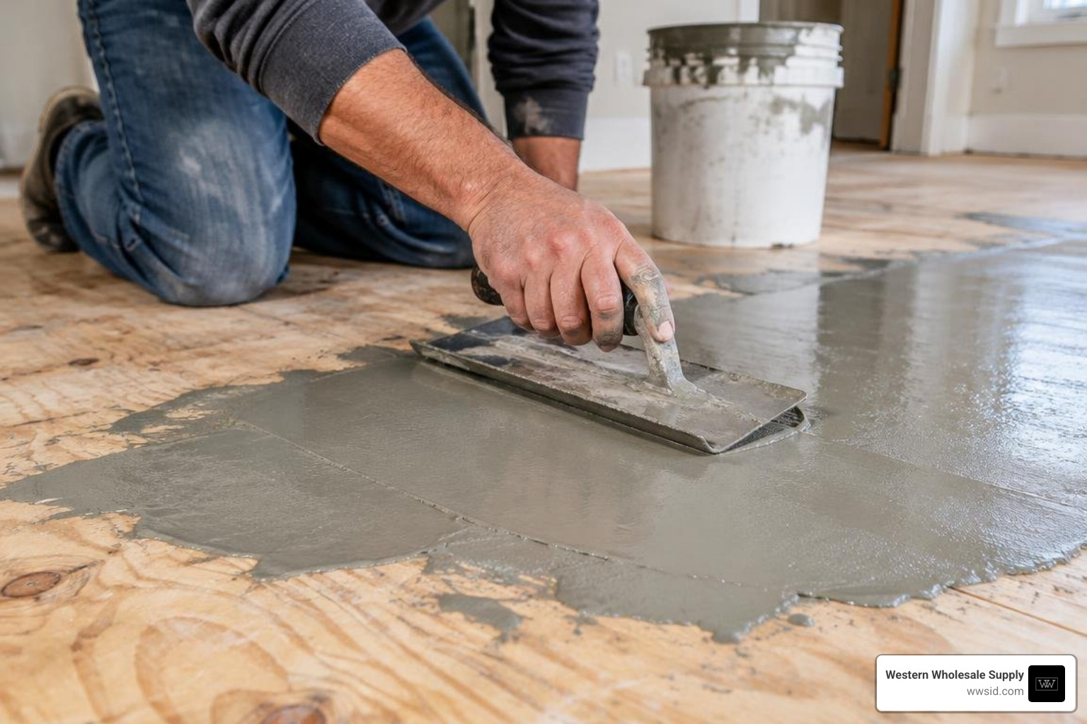 applying cementitious floor patch to an uneven subfloor applying cementitious floor patch to an uneven subfloor