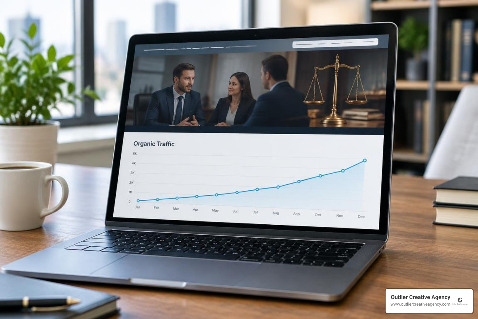 law firm organic traffic trajectory