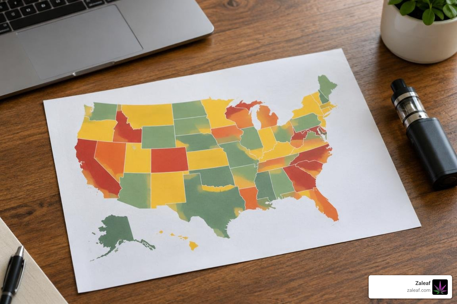 United States map detailing state-level vape flavor bans and directories United States map detailing state-level vape flavor bans and directories