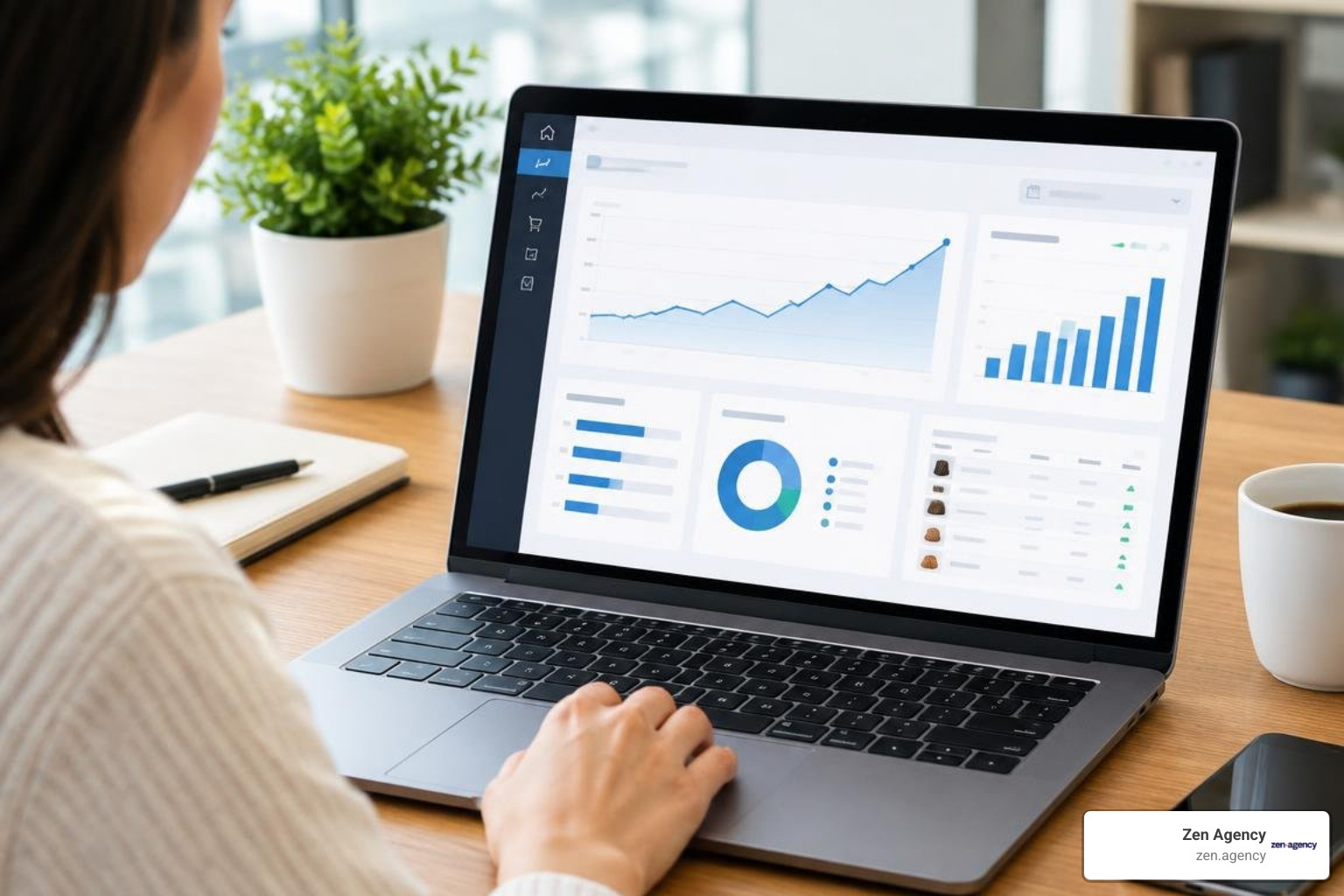 Amazon advertising analytics dashboard displaying revenue growth Amazon advertising analytics dashboard displaying revenue growth