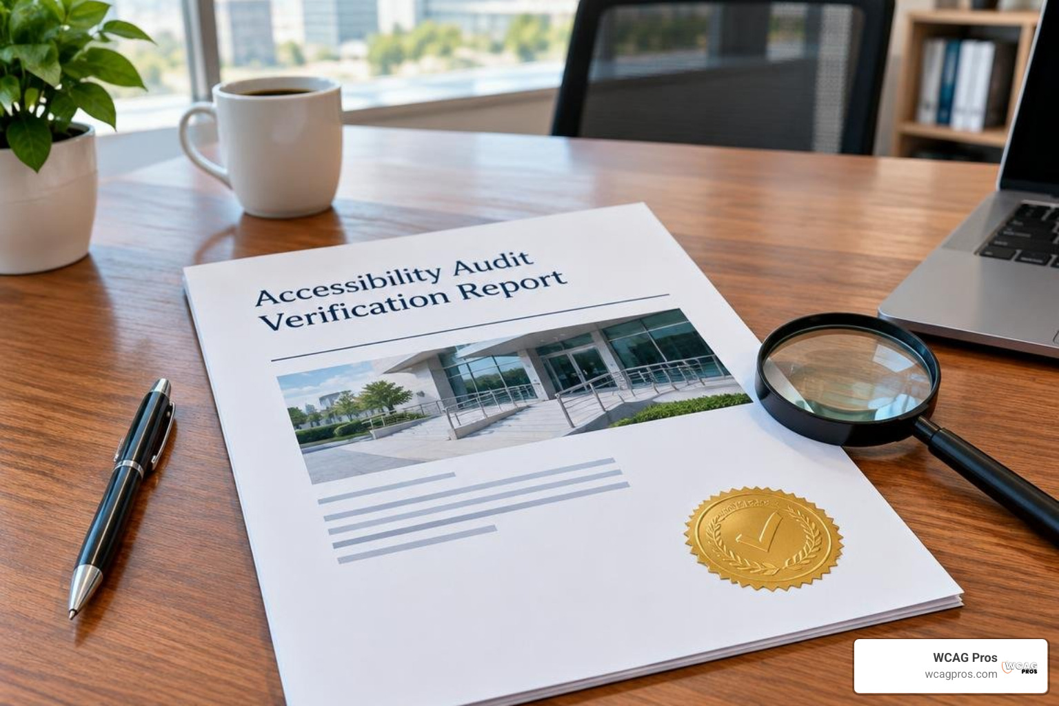 Accessibility audit verification document and conformance seal Accessibility audit verification document and conformance seal
