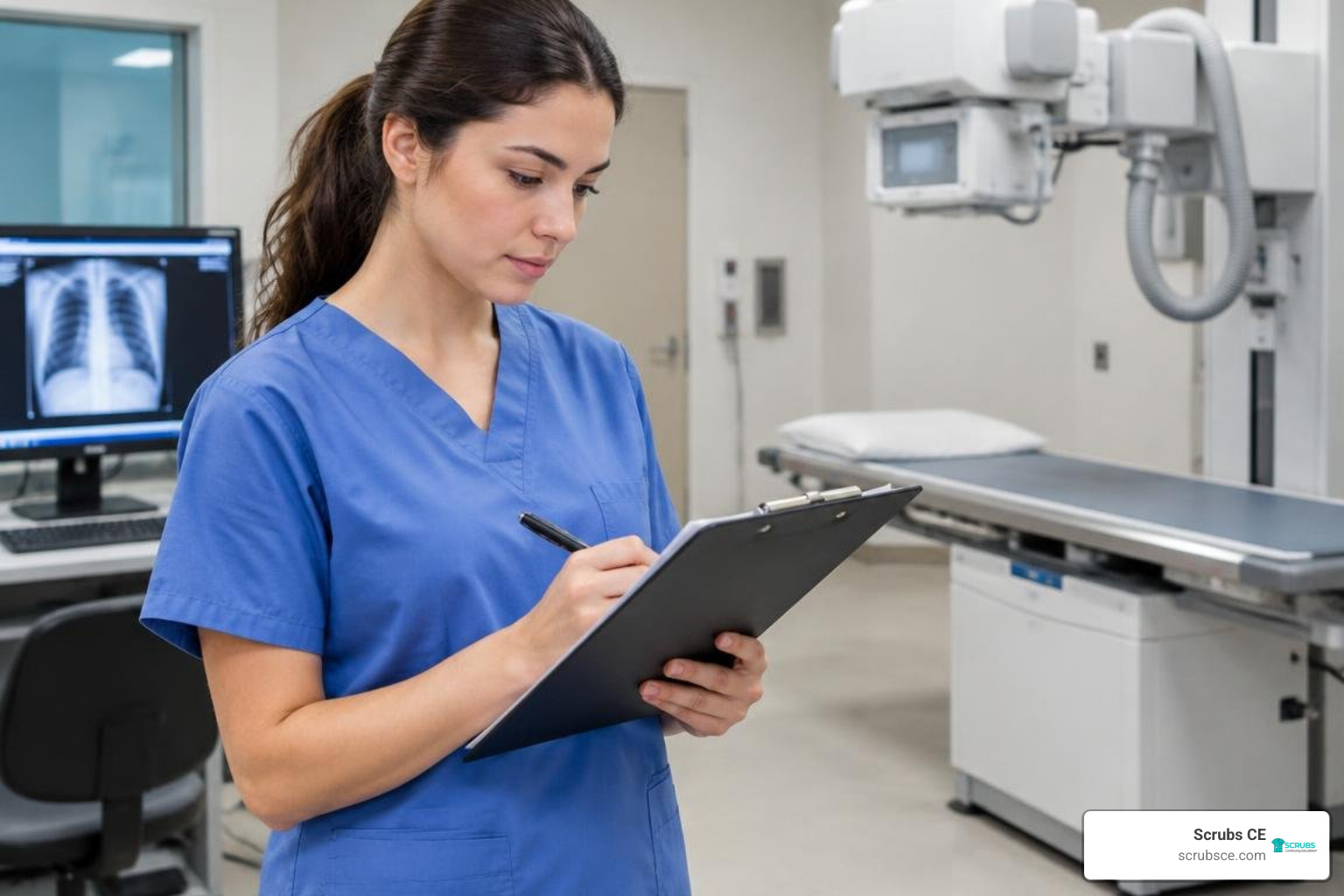 Student reviewing Radiology clinical competencies Student reviewing Radiology clinical competencies