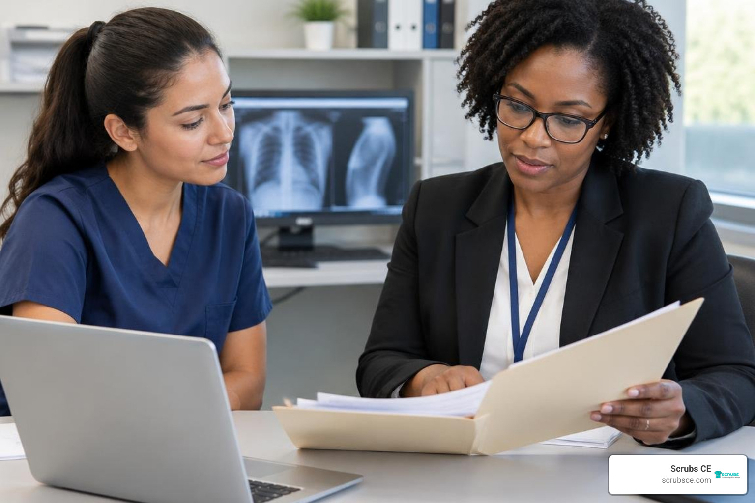Administrator verifying Radiology technologist credentials Administrator verifying Radiology technologist credentials