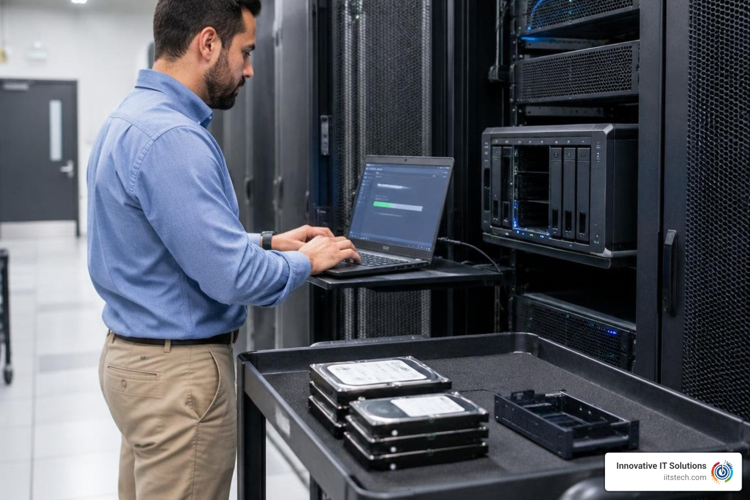 storage administrator configuring disk wiping on NAS appliance