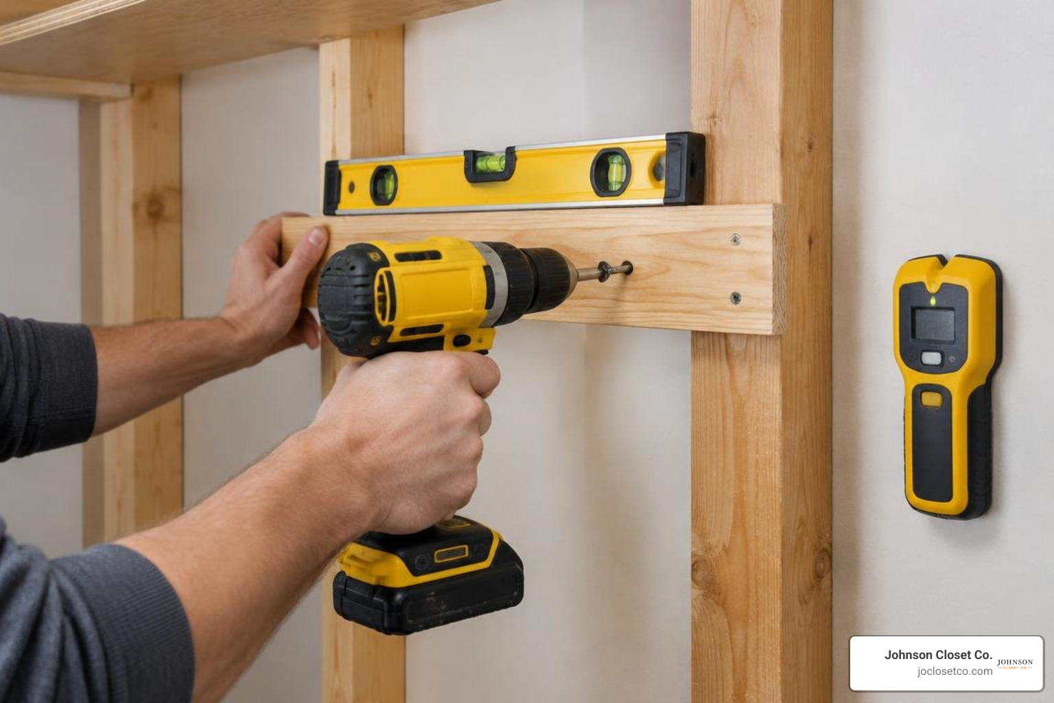 securing shelf supports into wall studs