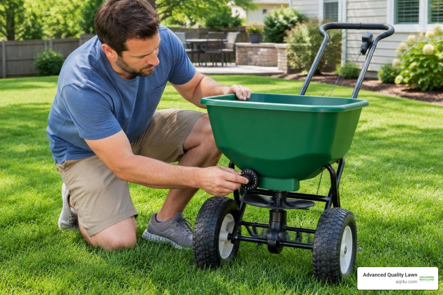 Calibrating a rotary spreader for even lawn fertilizer distribution