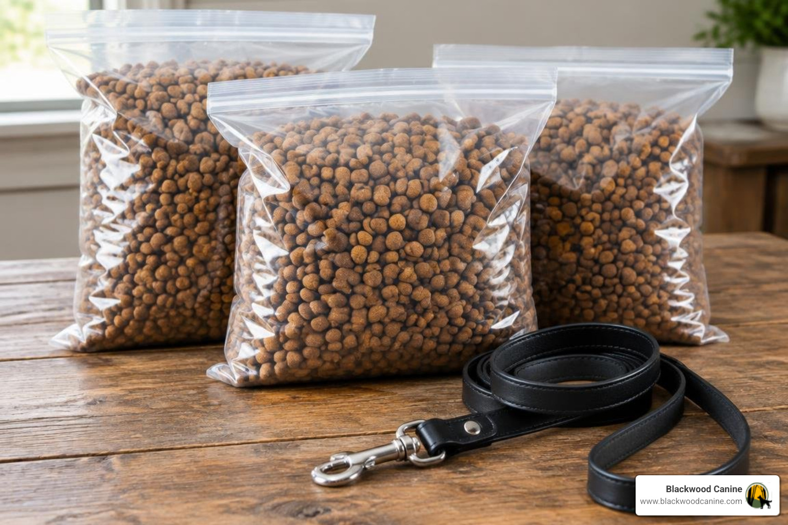 Organized dog packing kit with food containers and comfort items Organized dog packing kit with food containers and comfort items