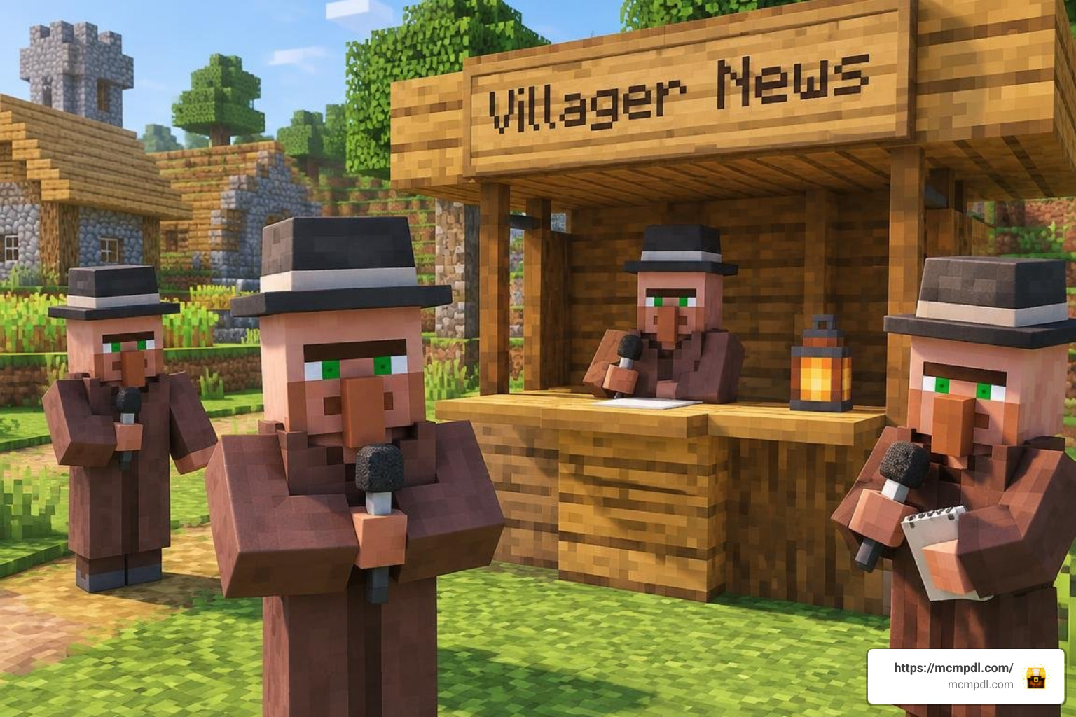Villager News Addon Minecraft PE Bedrock Villager News Addon Minecraft PE Bedrock