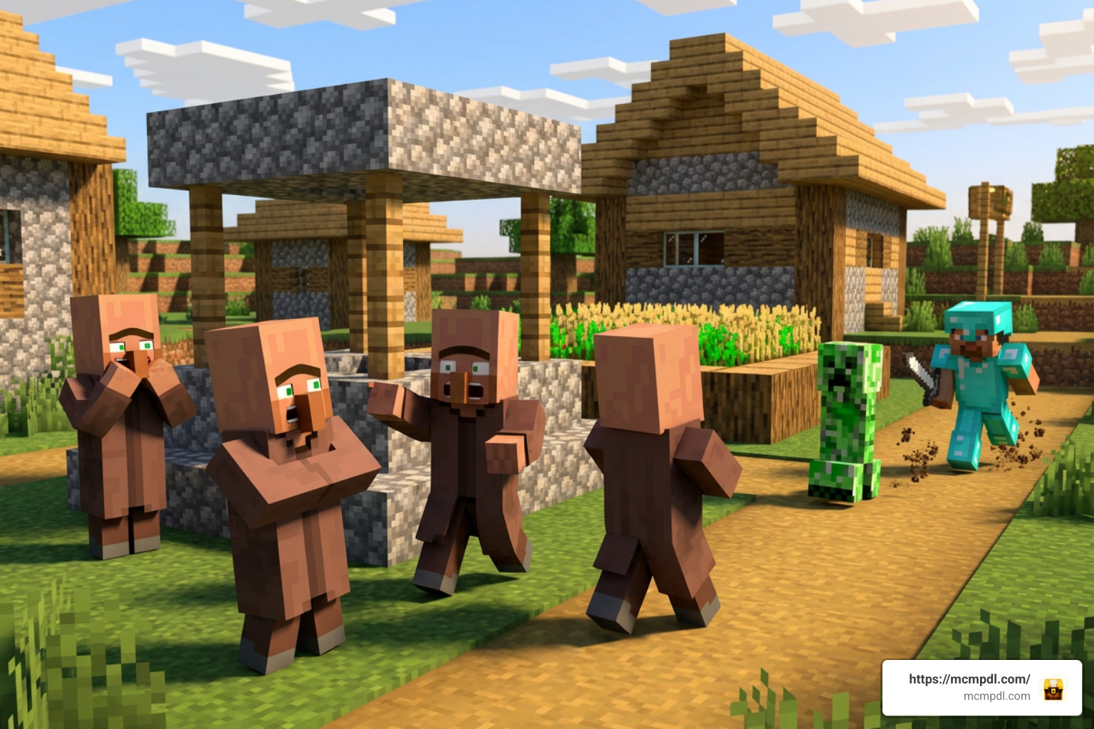 Villager News talking villagers reacting to mobs Villager News talking villagers reacting to mobs