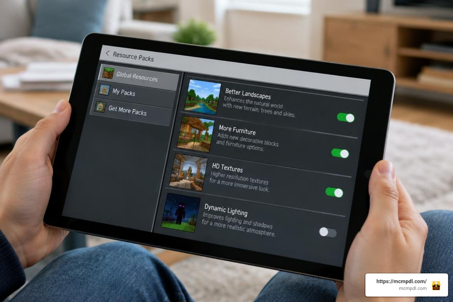 Minecraft Bedrock resource pack activation menu Minecraft Bedrock resource pack activation menu