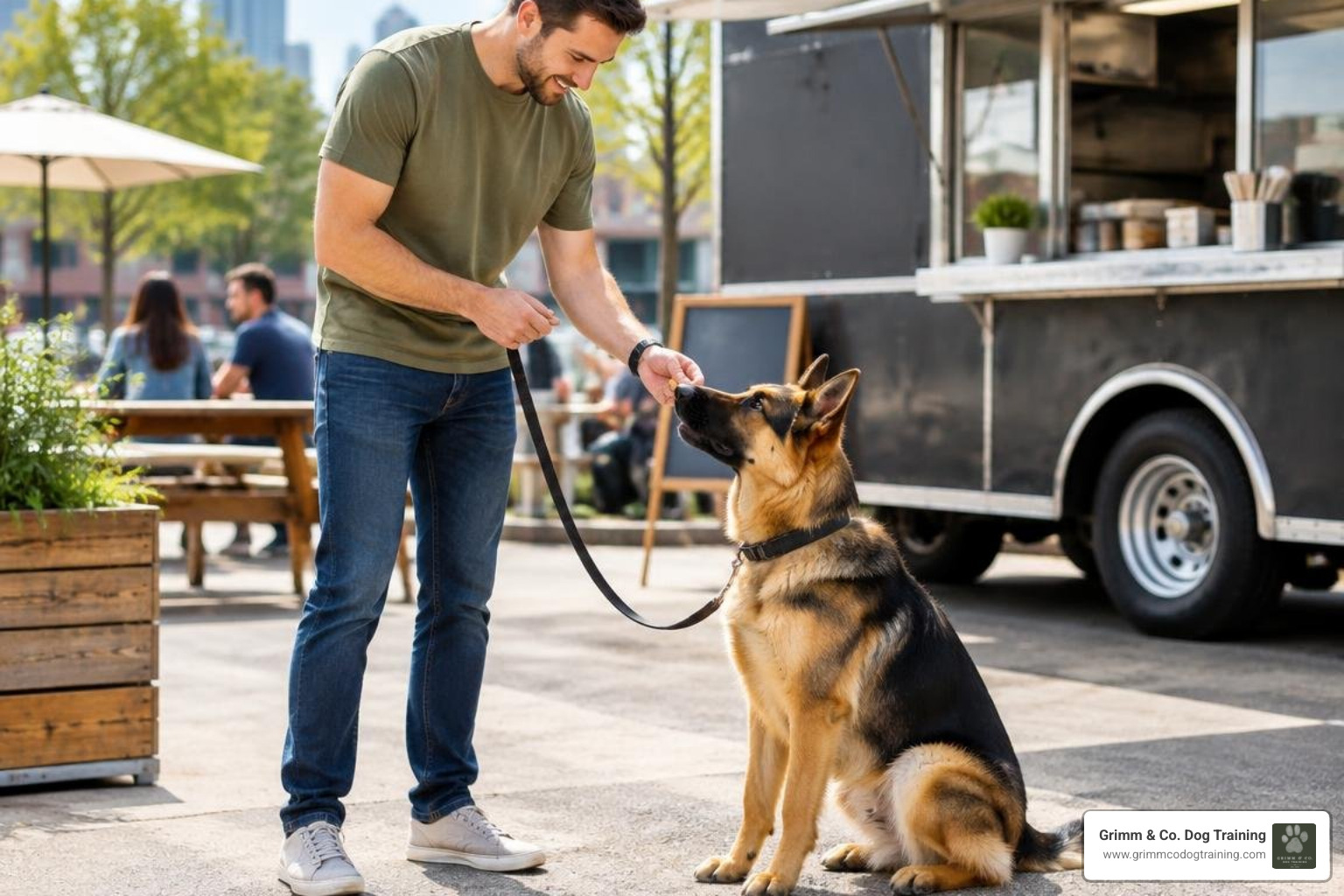 trainer using positive reinforcement with a GSD trainer using positive reinforcement with a GSD