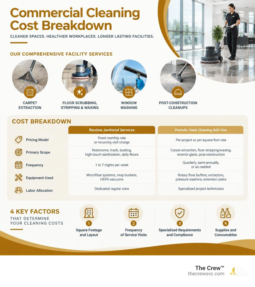 Infographic: Commercial cleaning cost breakdown infographic Infographic: Commercial cleaning cost breakdown infographic