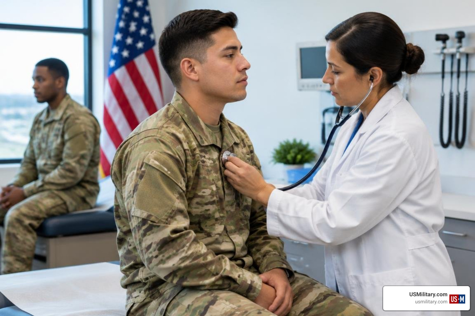 Active duty service members receiving top-tier medical care