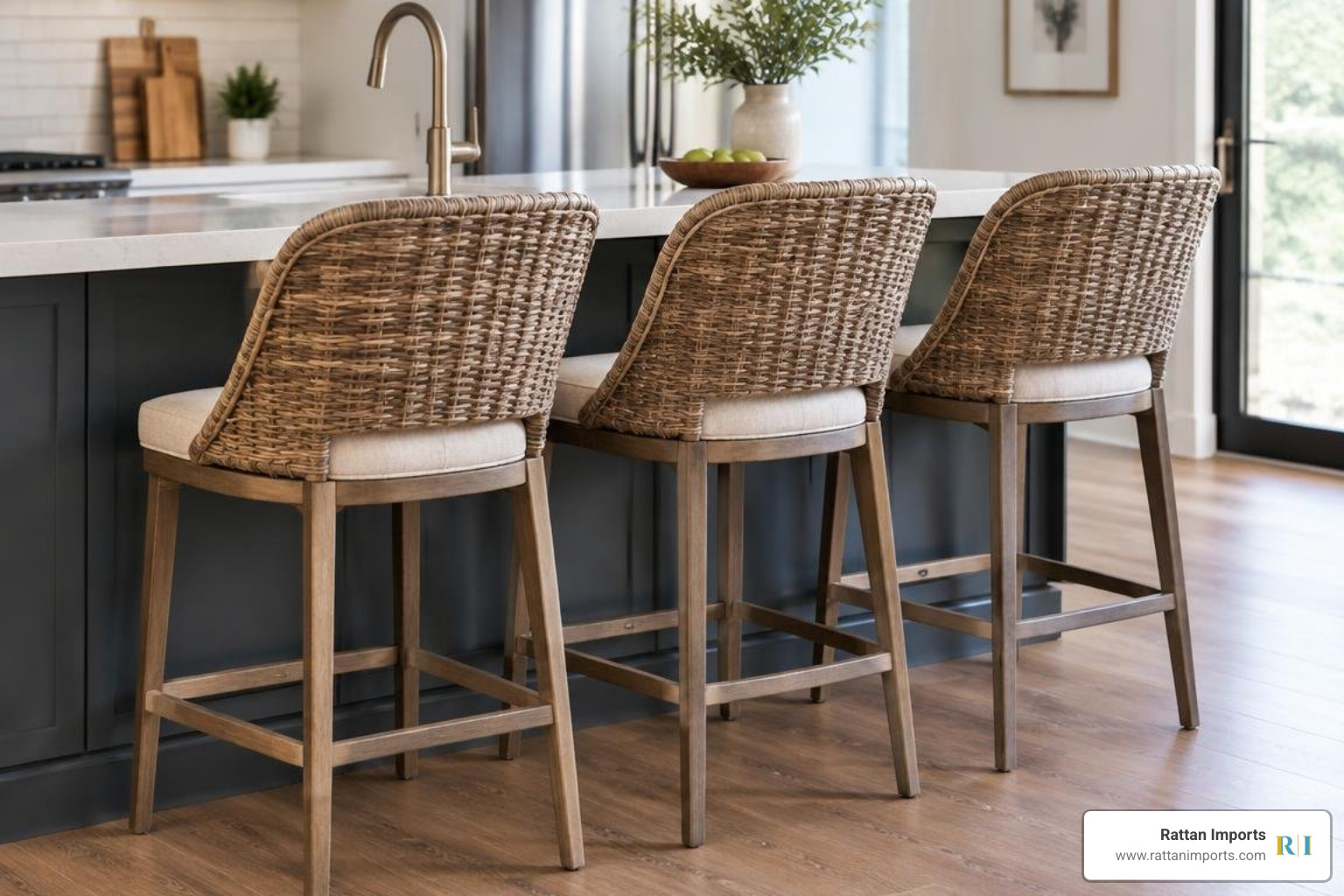 Counter height bar stools with supportive backrests Counter height bar stools with supportive backrests