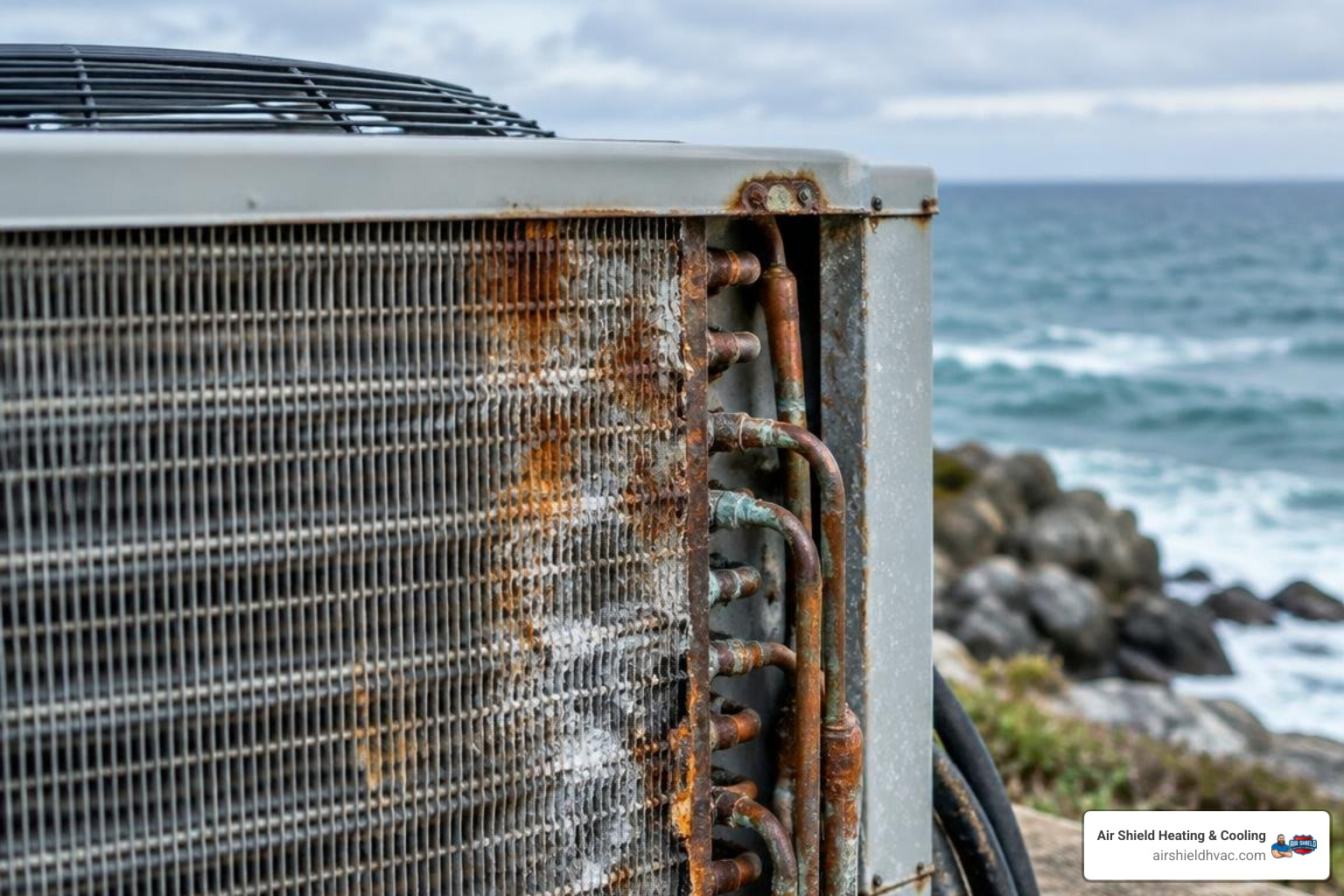 corroded condenser coils in a coastal environment corroded condenser coils in a coastal environment